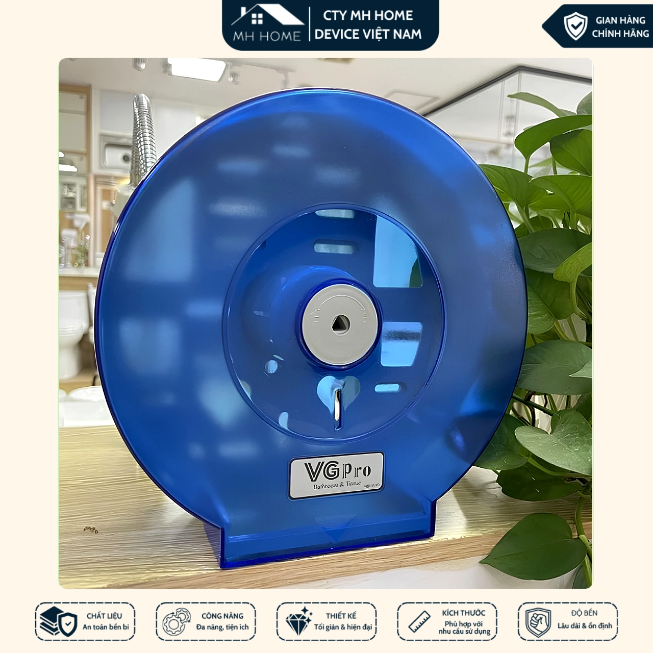 Hộp Giấy Vệ Sinh Cuộn Lớn Treo Tường Chống Nước – Hộp Đựng Giấy Vệ Sinh Công Nghiệp Kín, Gọn Gàng, Dễ Sử Dụng